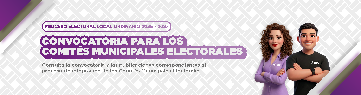 Convocatoria para los Comités Municipales Electorales 2026-2027
