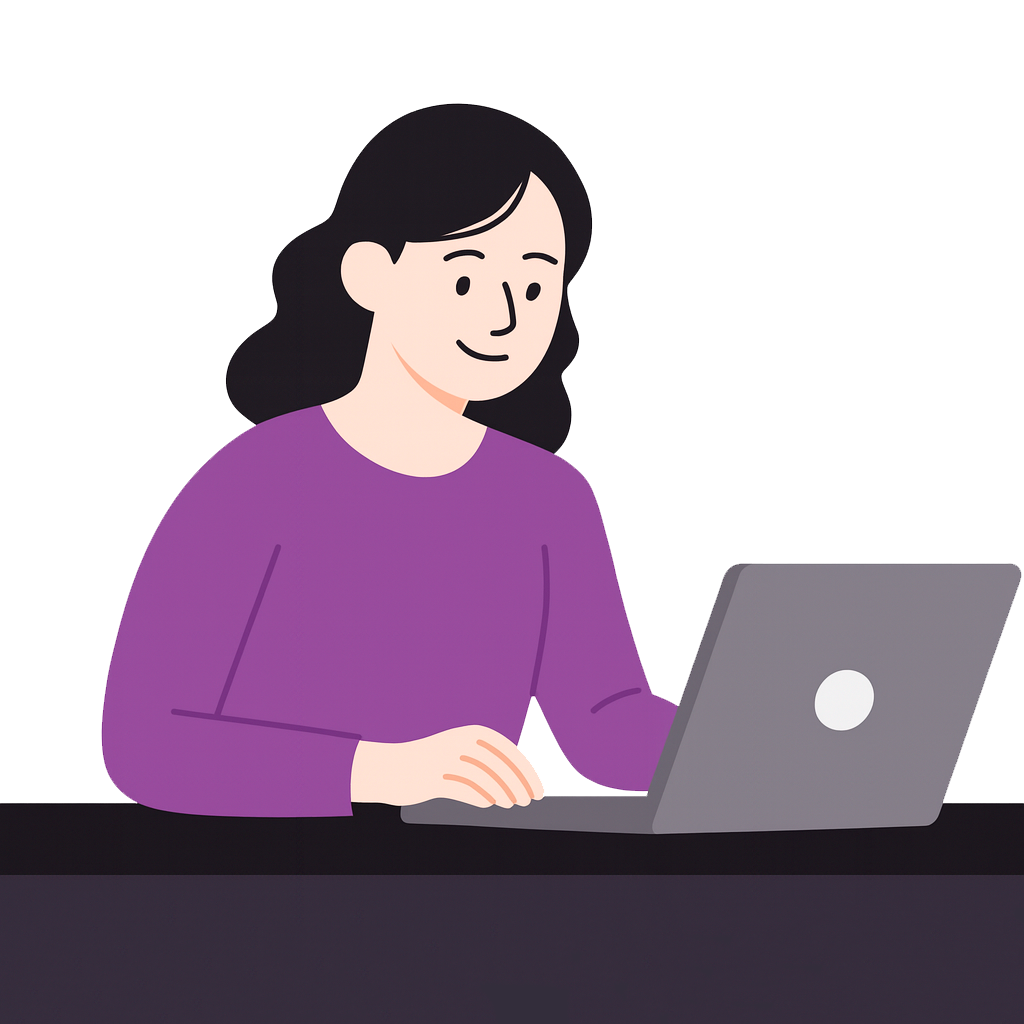 Persona presentando la solicitud en línea.