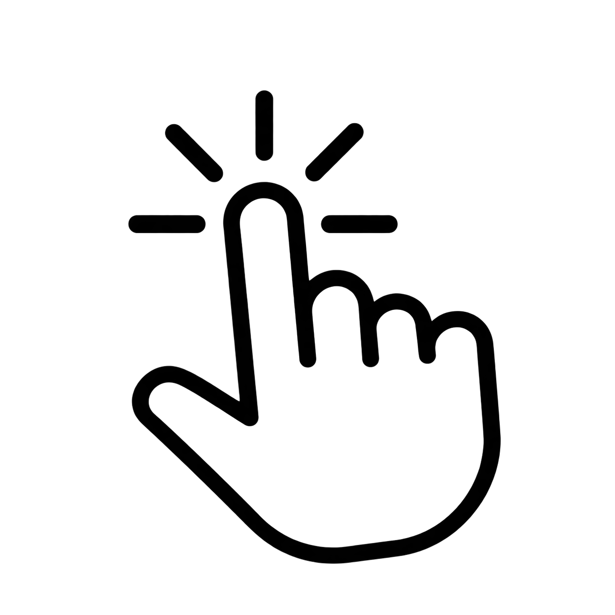 icono de click de mano.