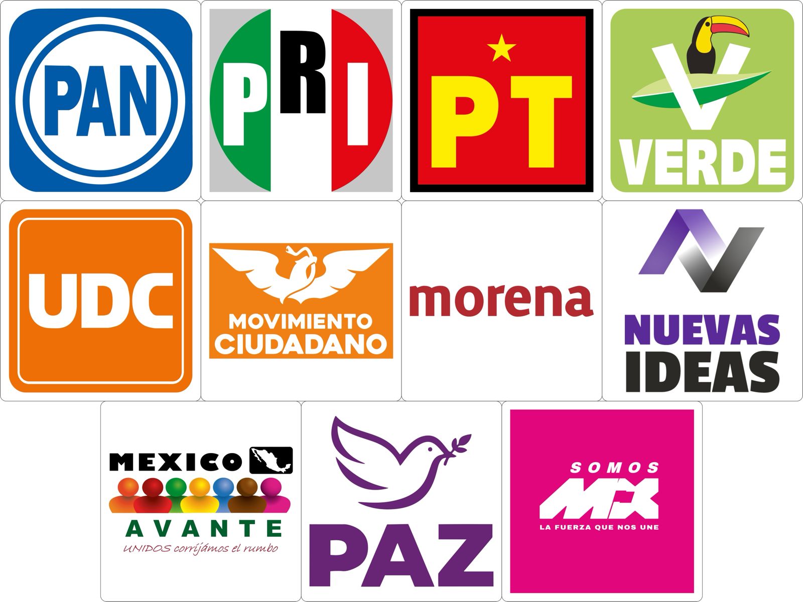 Logotipos de los partidos políticos
